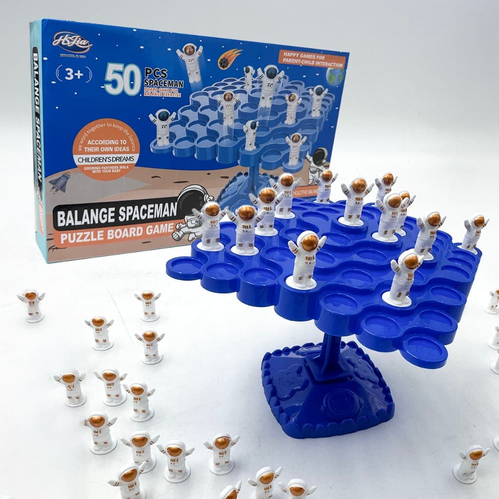 Equilíbrio astronauta jogo de mesa empilhamento equilíbrio árvore educacional interação pai-filho
