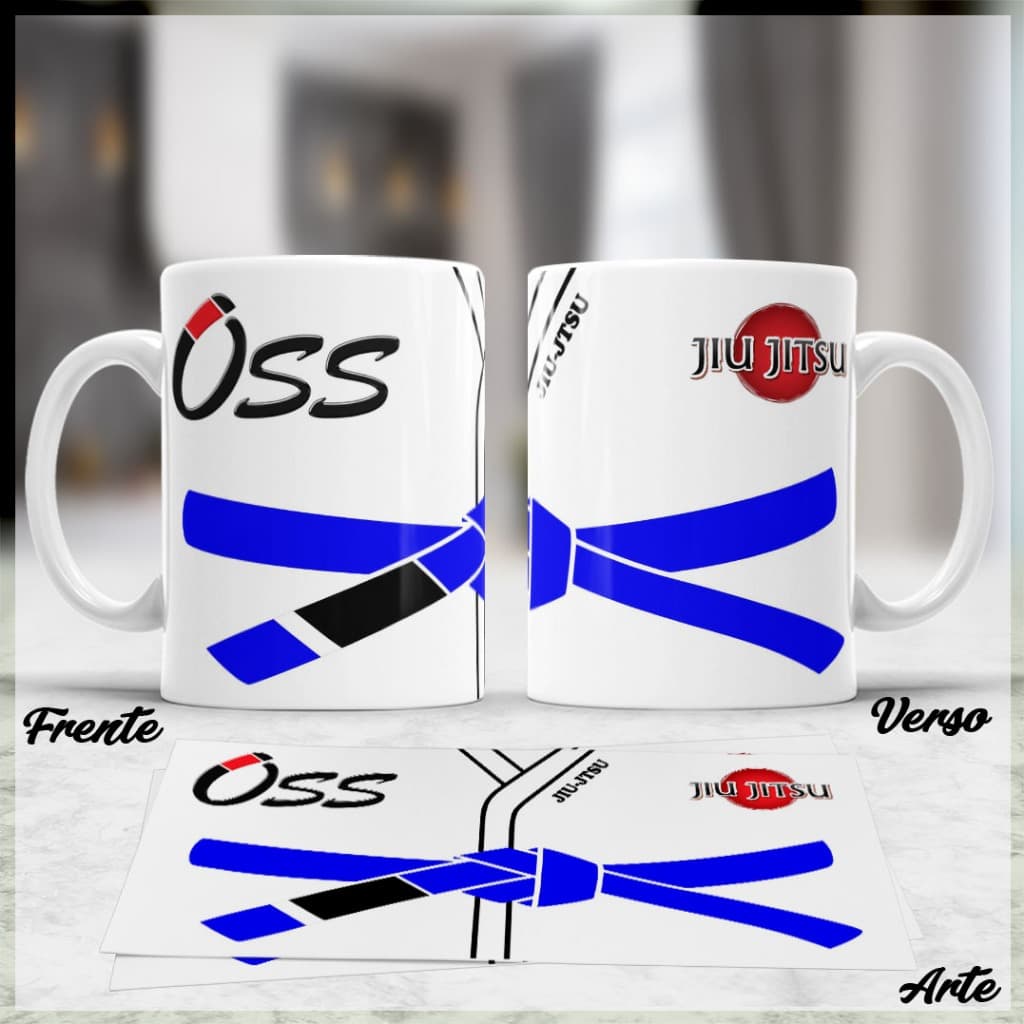 Caneca Faixa Preta de Jiu-jitsu artes marciais ufc mma luta