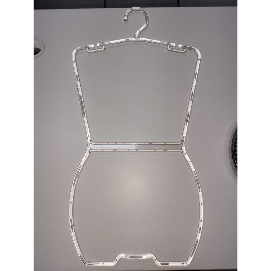 Cabide Silhueta Infantil Acrilico Transparente kit com 30