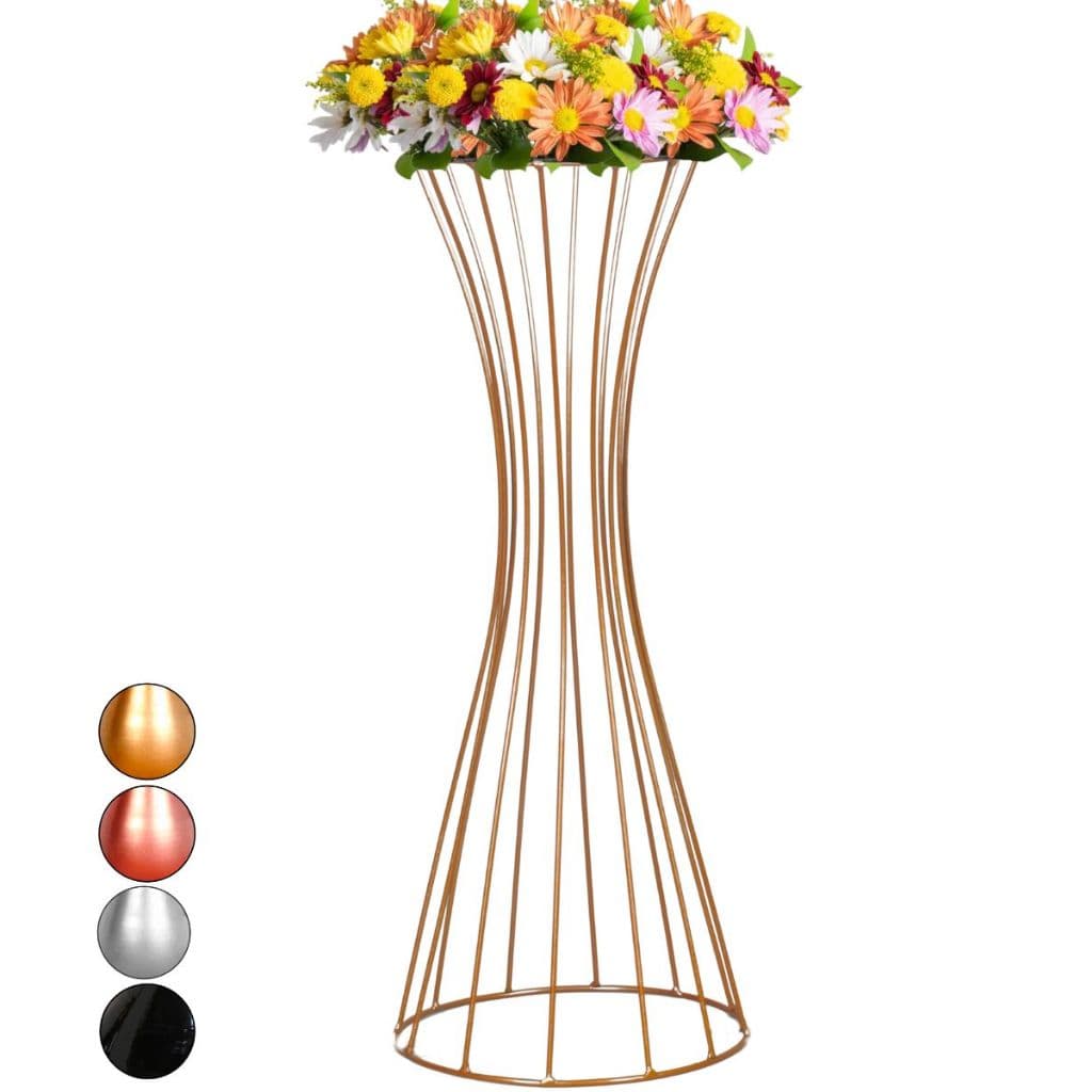 1 Vaso Dourado Cintura 60cm Armação Porta arranjo Decoração de Festa Grande