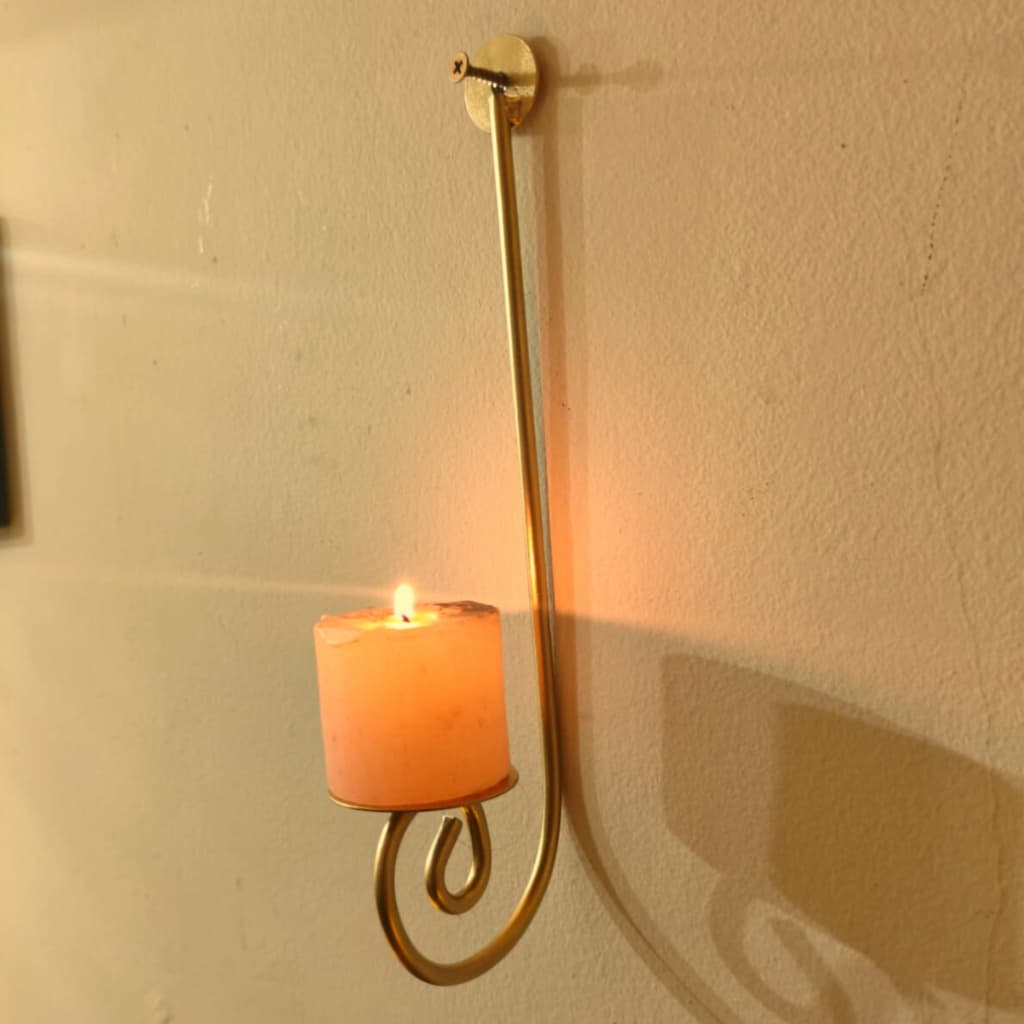 Candelabro de Parede 28cm com Suporte para Vela 5cm – WitzSmith