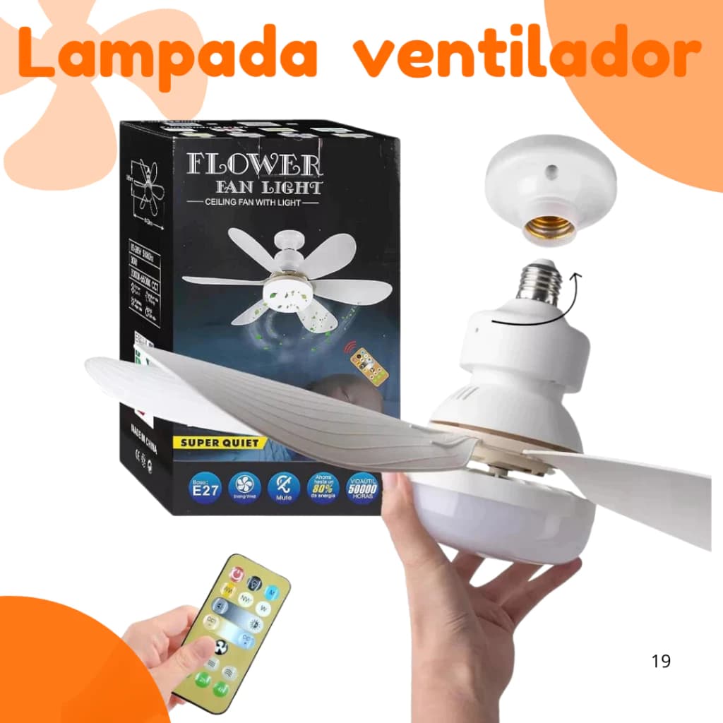 Ventilador de Teto Premium com Luz LED Integrada Controle Remoto Bivolt 3 Velocidades