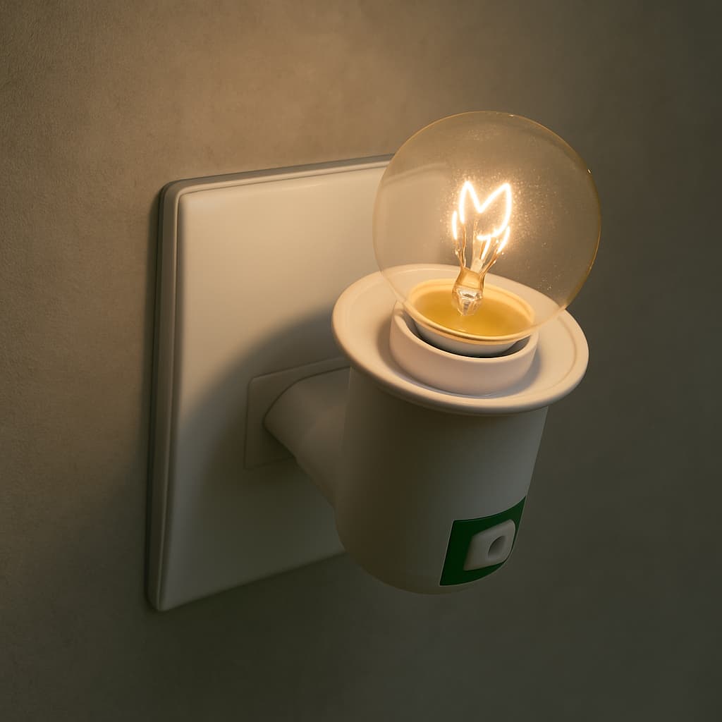 Abajur de tomada - Luz noturna soquete E27 - Ideal para quarto INFANTIL!