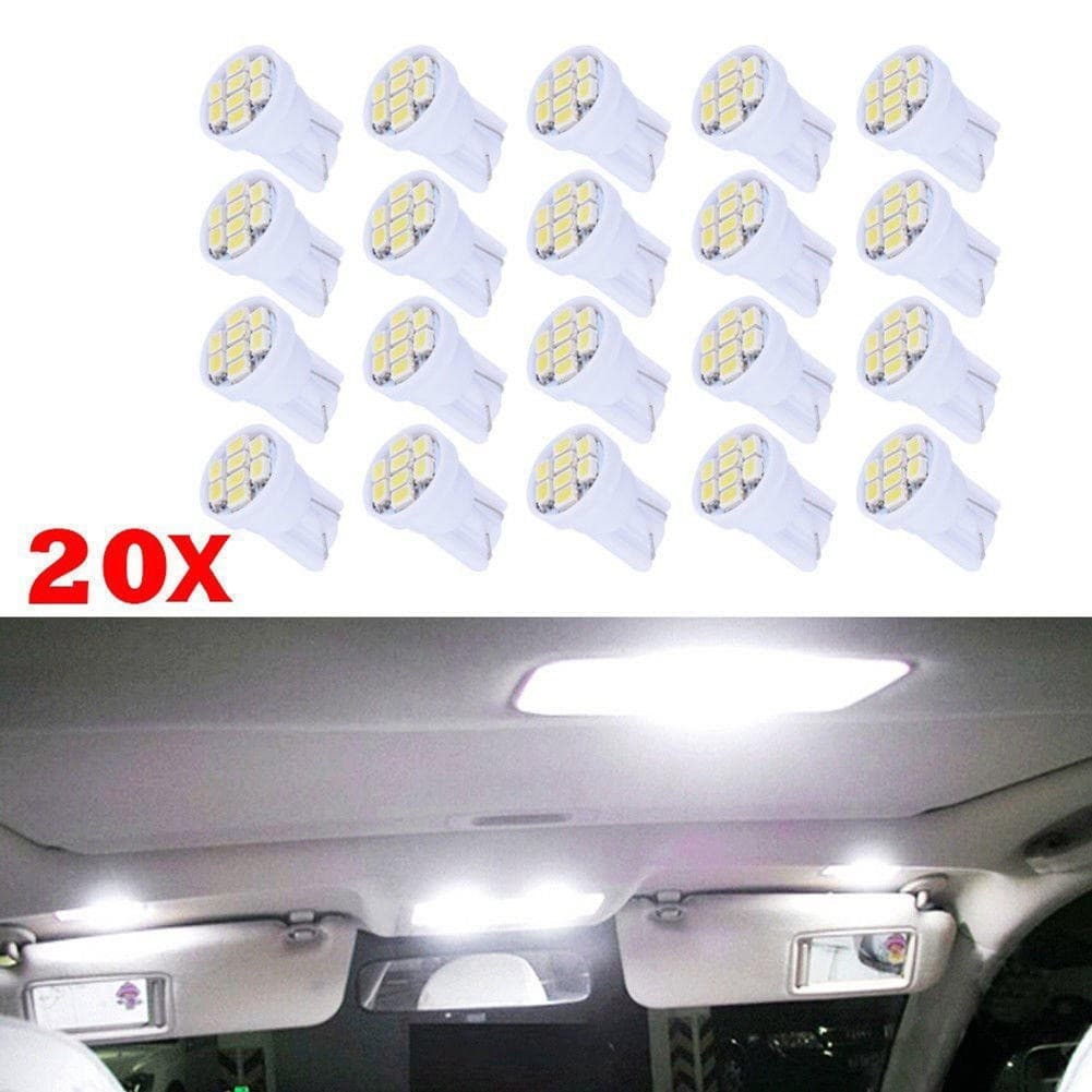 Kit 10 20 Lâmpadas LED Super Brancas Carro | Iluminação Interna, Placa e Painel | Econômicas e Potentes Carro Moto