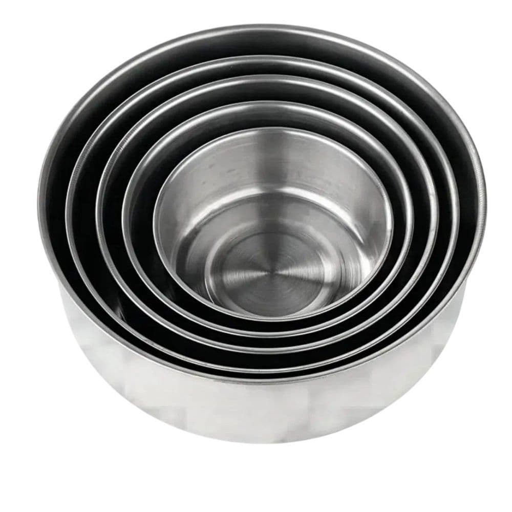 CONJUNTO 5 POTES HERMÉTICOS COM TAMPA  - INOX