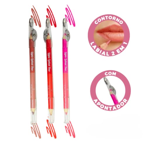 LAPIS LABIAL DUO COM APONTADOR HORA DO CHA MIA MAKE - 432