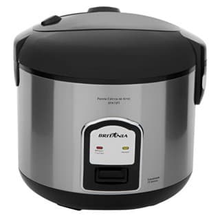 Panela Elétrica Arroz Britânia Bpa10pi 10 Xícaras Preto/inox