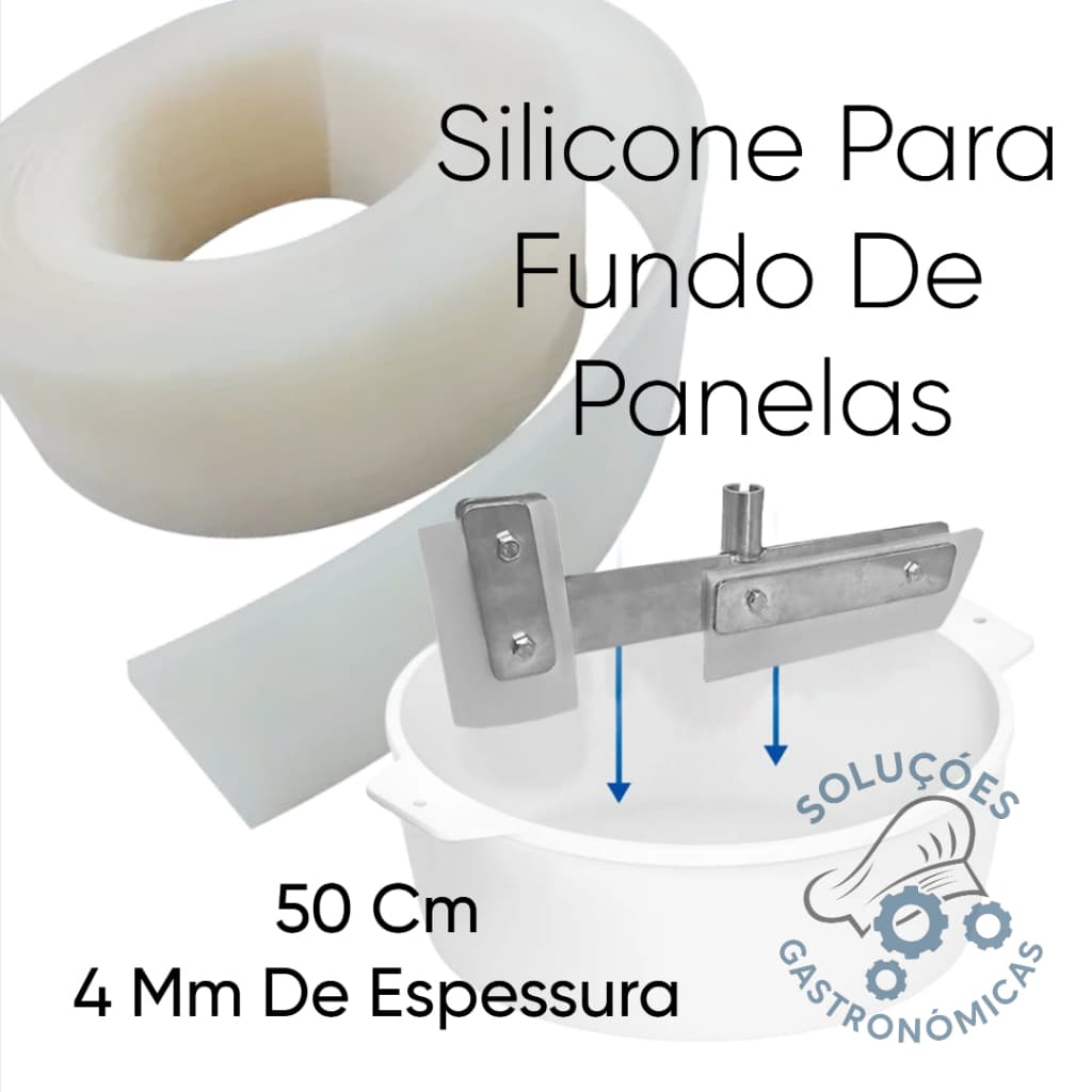 Silicone Panela De Mexer Doces E Produtos Alimentícios 50cm translucido