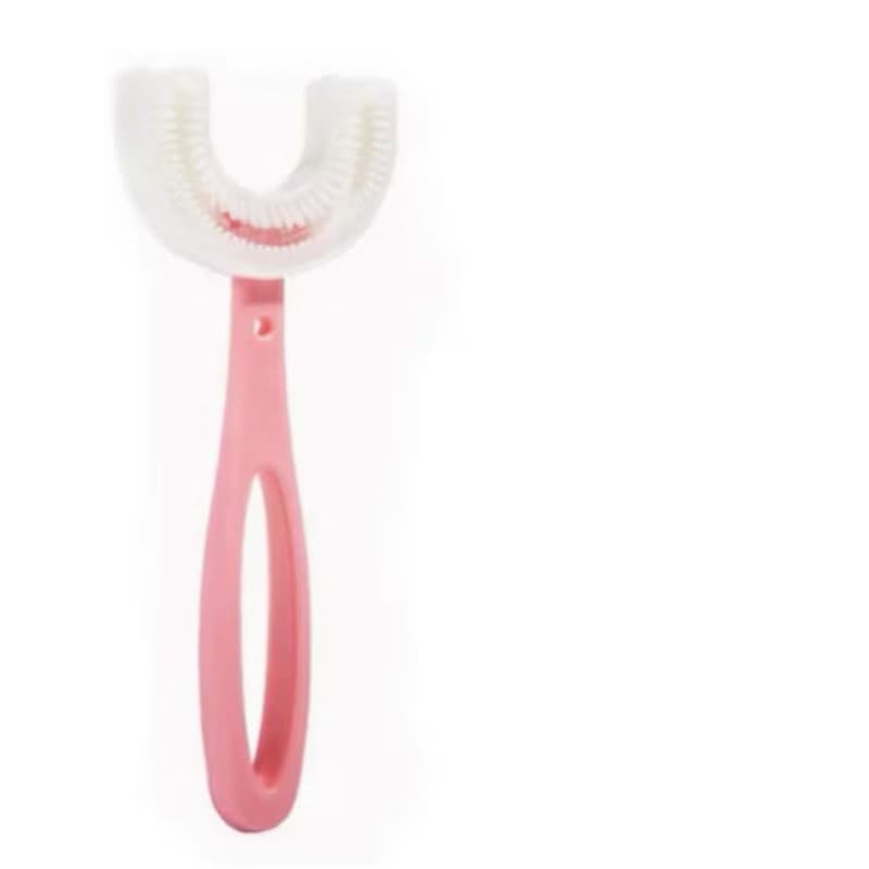 Escova de Dente Infantil em Formato U Aprendizado e Higiene 360° Cerdas Macias Crianças e Bebês-Envio Já