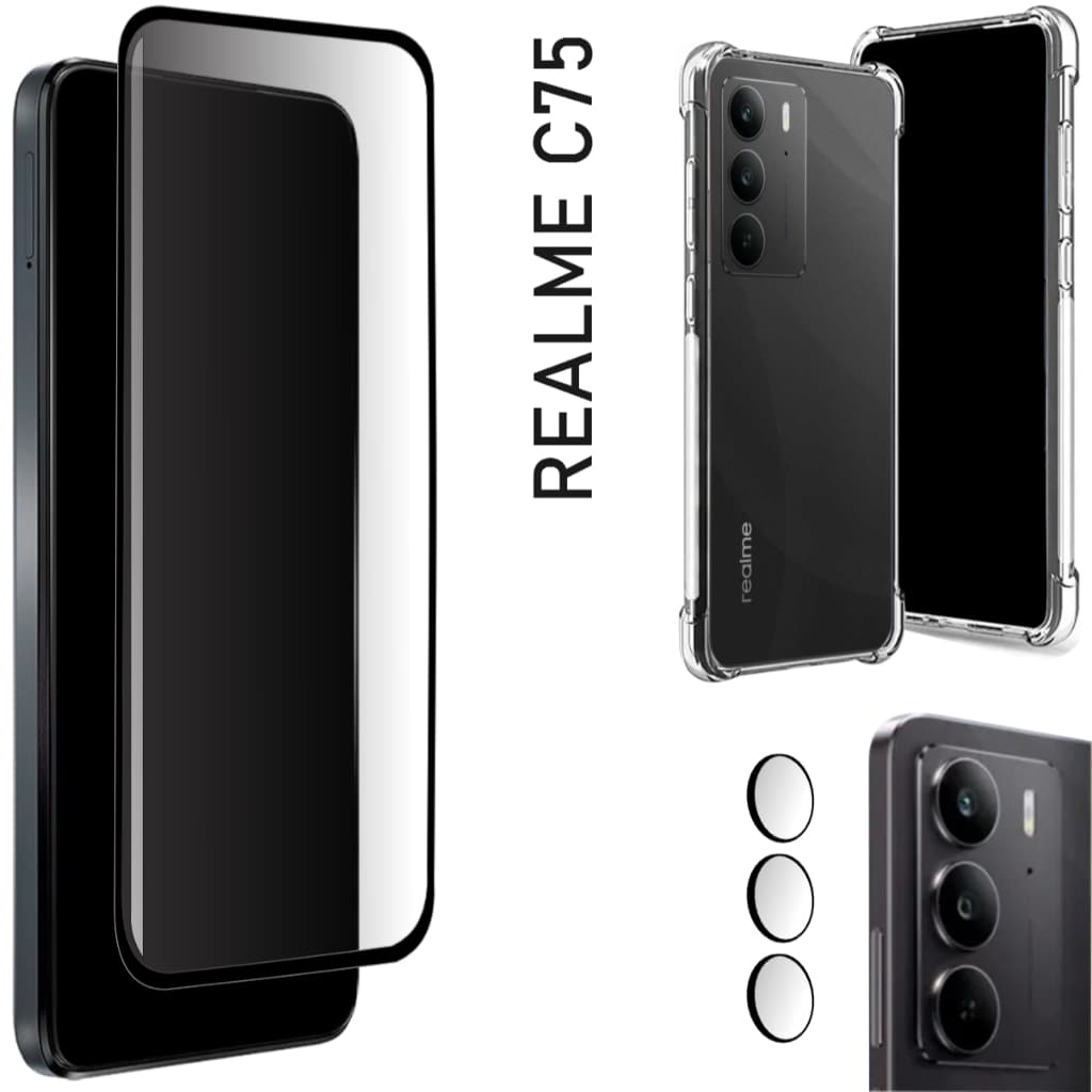 Película Anti Curioso Para Realme C75 - Película da Câmera - Capinha Case Anti Shok