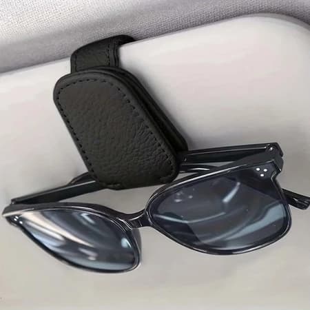 Universal PU leather clip magnético sunglasses viseira óculos de sol protetores clipe