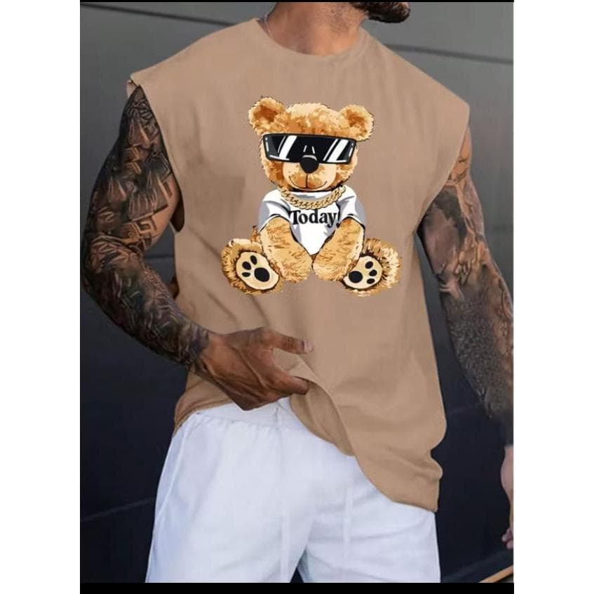 Regata oversized masculina 100% algodão URSO STYLE camiseta over lançamento divertida-envio imediato