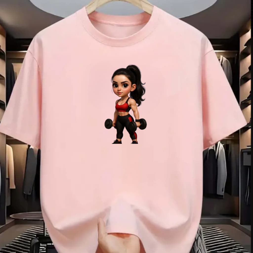 Camiseta Feminina Menina Maromba Academia Treino Crossfit 100% Algodão