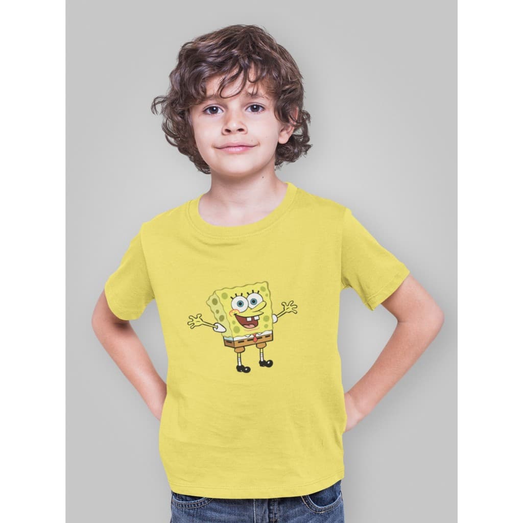 Camiseta Bob Esponja Infantil Camiseta Unissex Personalizada Bob Esponja Calça Quadrada