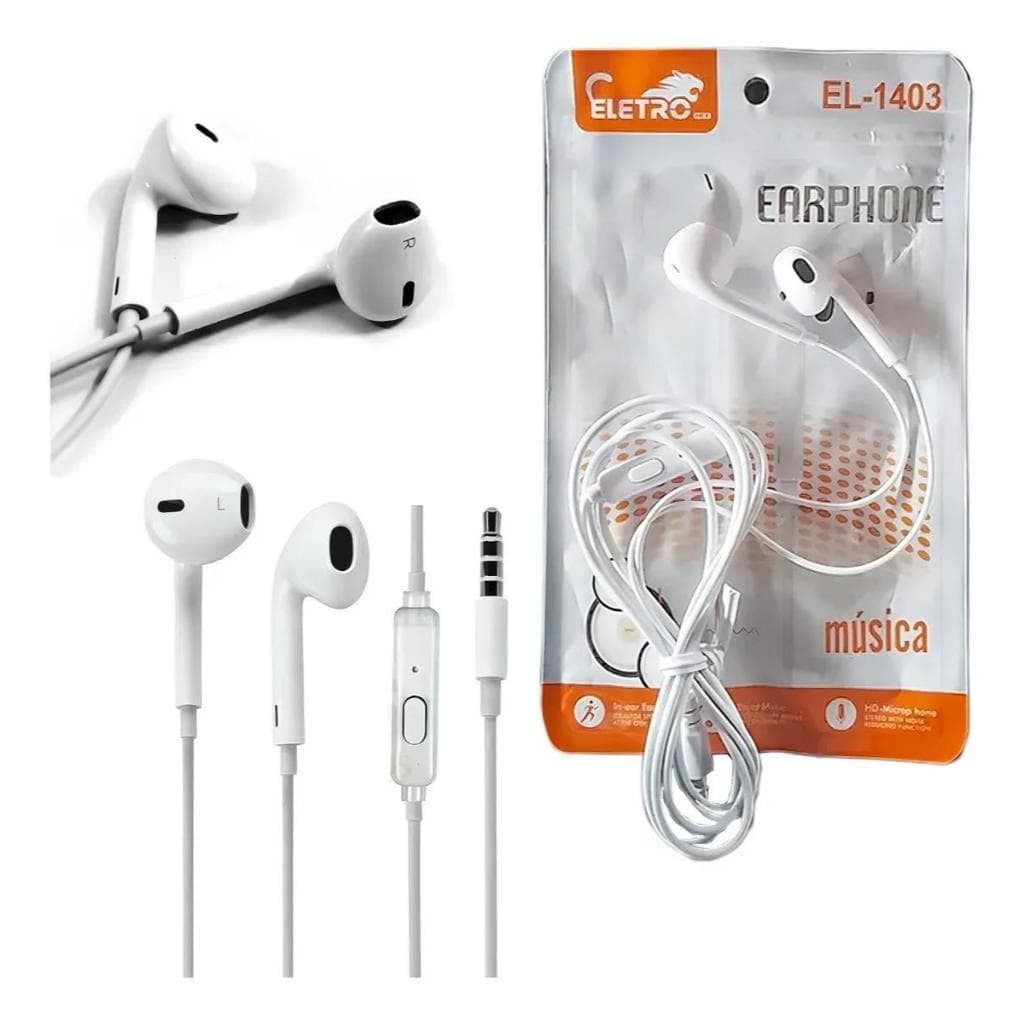 Fone De Ouvido Com Microfone Estéreo para academia El-1403, Graves Potentes,Graves Vibrantes