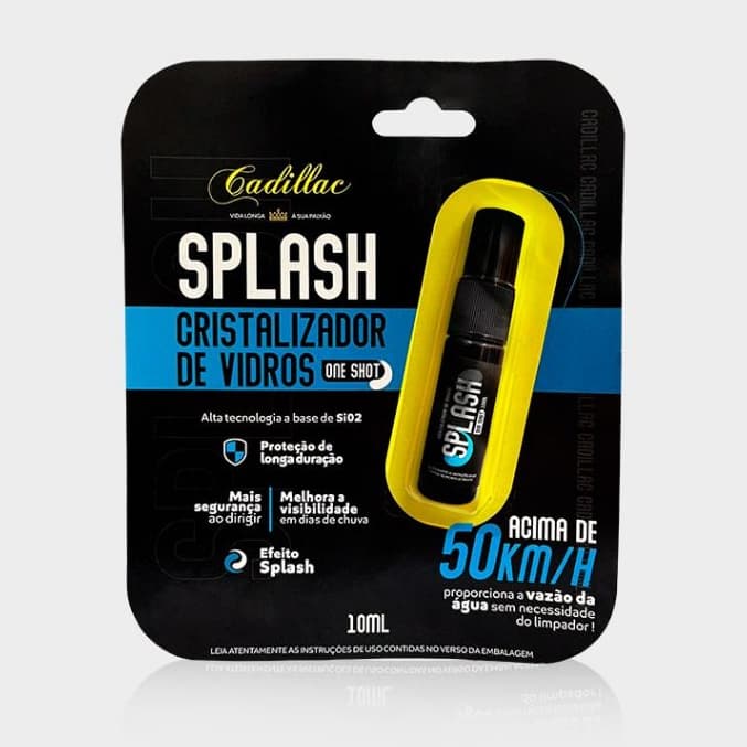 Splash Cristalizador De Vidros Spray Cadillac 10ML Fácil Aplicação