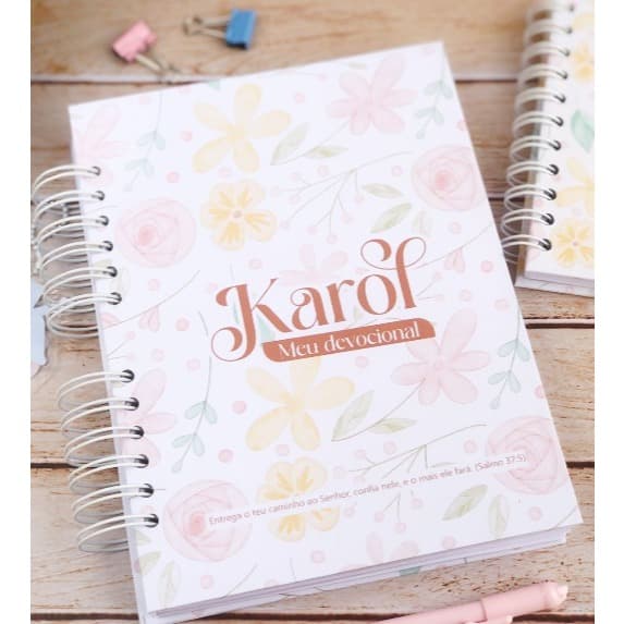 ✨ Caderno Devocional A5 personalizados " Flores para Mamãe "– 258 páginas ✨