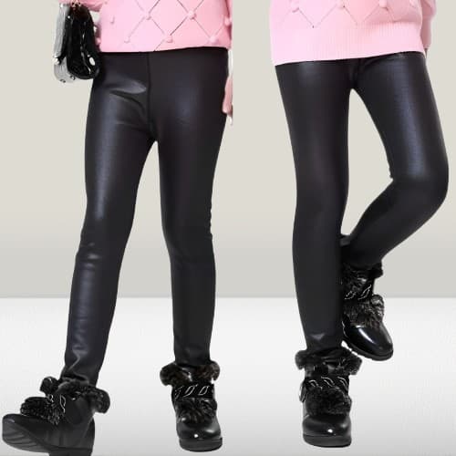 Calça Legging Infantil Cirrê Preta Brilhosa Menina Blogueirinha Premium CCKIDS