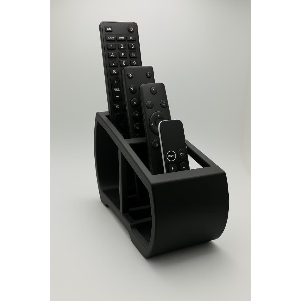 Organizador Suporte Porta Controle Remoto Design Moderno Com 4 Divisórias TV Ar Condicionado