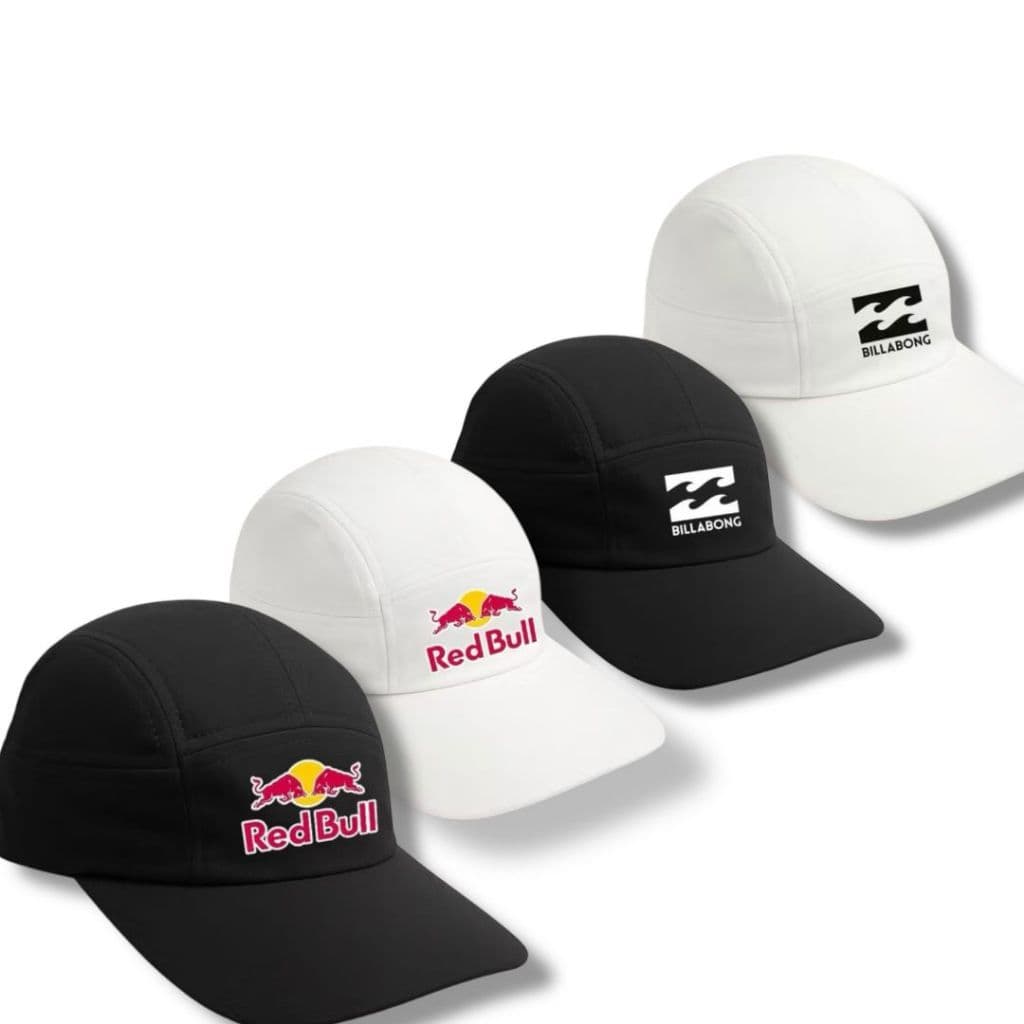 Boné  fivepanel 5 panel basebal  Masculino Feminino Preto Branco Fitão Modelo Esportivo