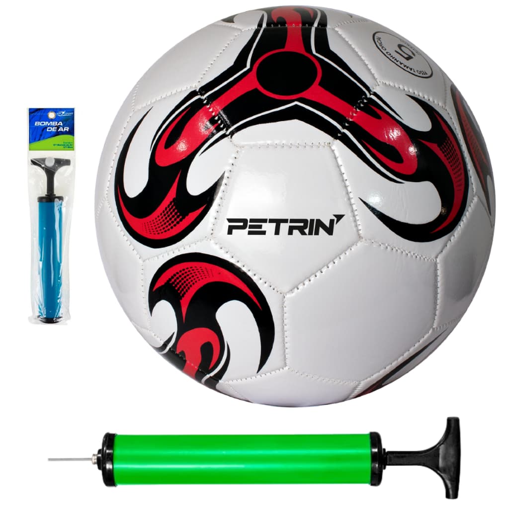 Kit Bola De Futebol Petrin n 5 + Bomba Para Encher Bola/pneu