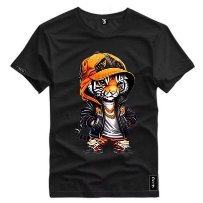 Camiseta Masculina Estampada Tigre Baby Personalizada Blusa Algodao Premium Camisa Basica