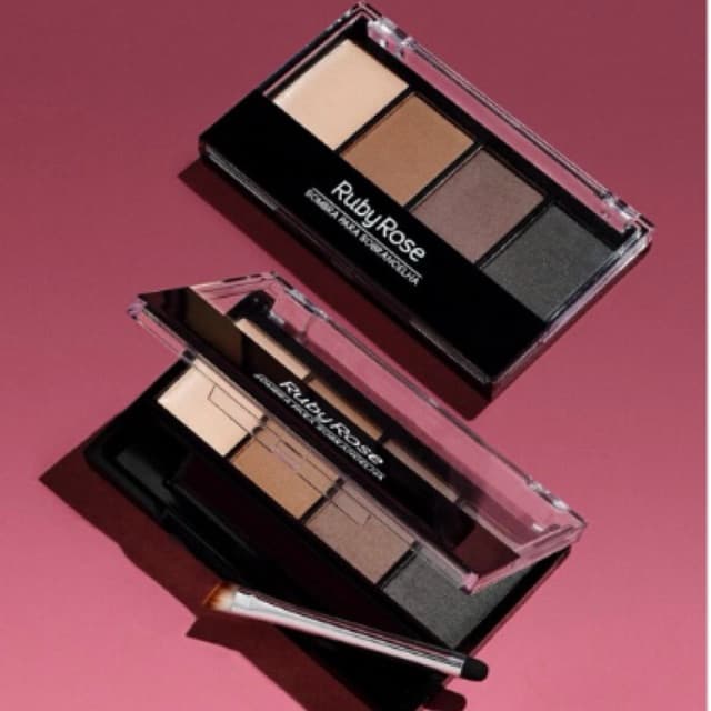 Paleta de Sombra Para Sobrancelha 4 Cores Ruby Rose HB-F572