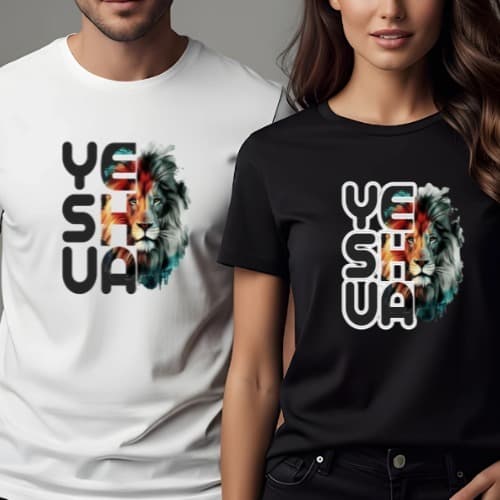 Camiseta Unissex Yeshua Manga Curta Igreja Feminina Masculina Tendência