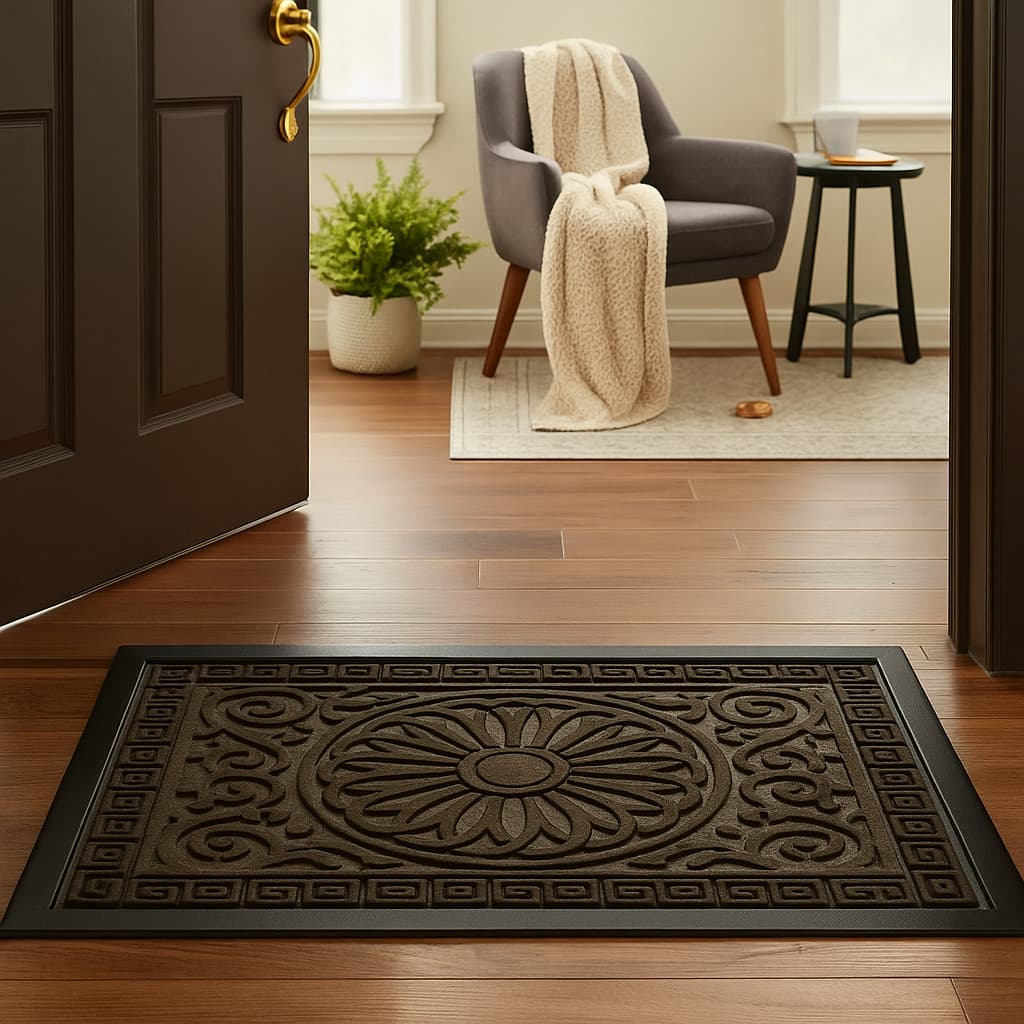 Tapete Capacho 40x60cm Borracha Antiderrapante Premium – Design em Relevo