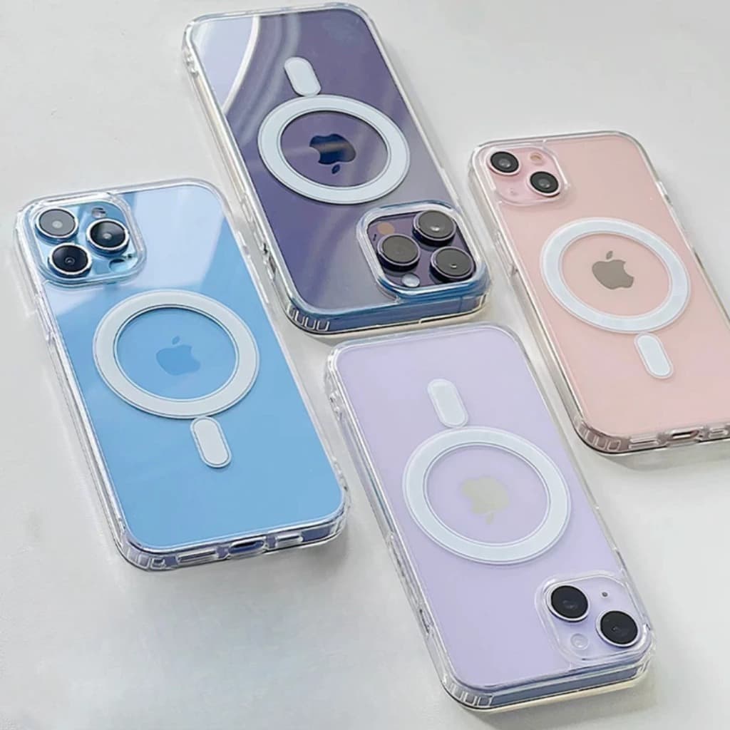 Capinha Transparente Magnética Com Tecnologia MagSafe - IPhone XR 11 12 13 14 15 16 17 /  Pro /Pro Max