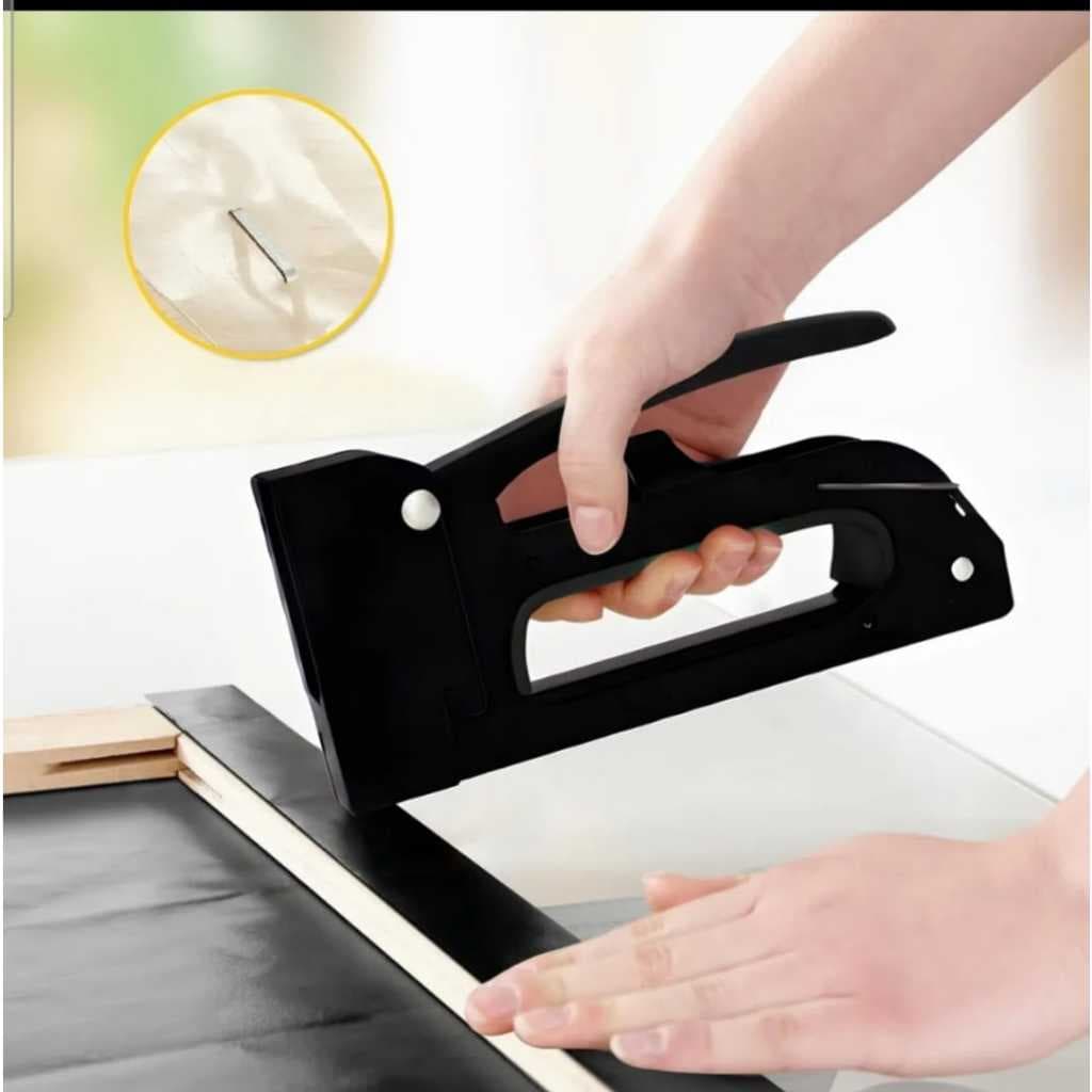Grampeador de Tapeceiro Alta Pressão Profissional Manual+100 grampos 8MM Trabalhos Artesanais