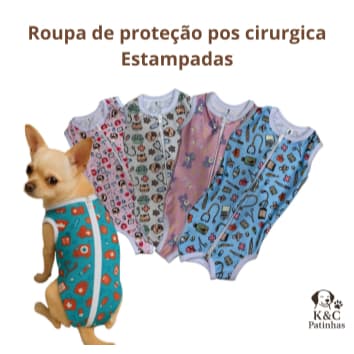 Roupa pet pos castração, roupa de proteção pos cirurgica para pets
