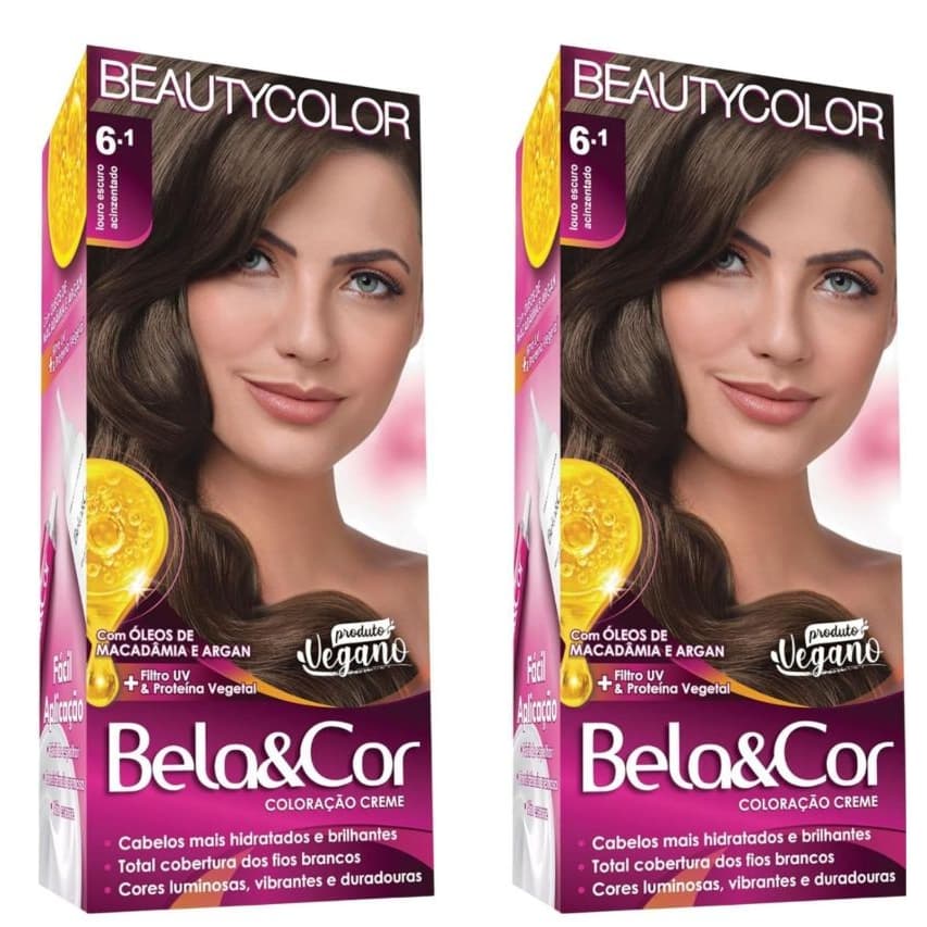 Coloração Bela e Cor 6.1 Louro Escuro Acinzentado Beauty Color