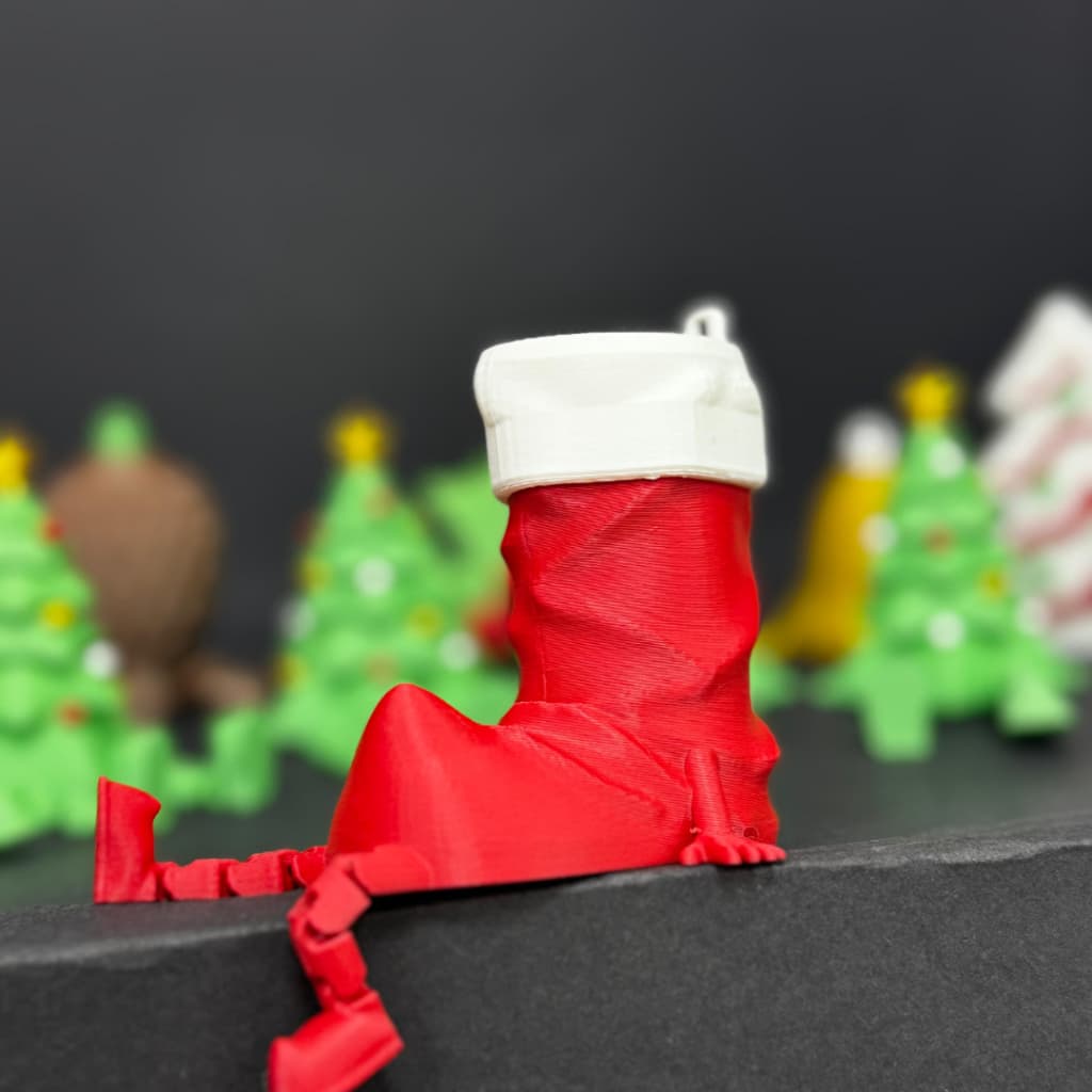 Decoração Meia de Natal Articulada com Mãos e Pés