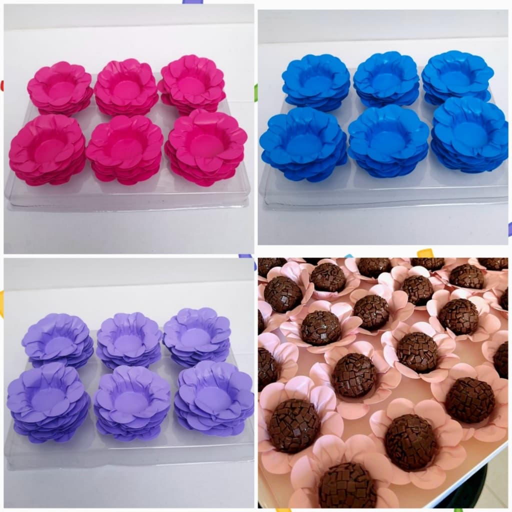 Forminhas para doces finos Forminhas Flor para docinhos de festa de casamento aniversário