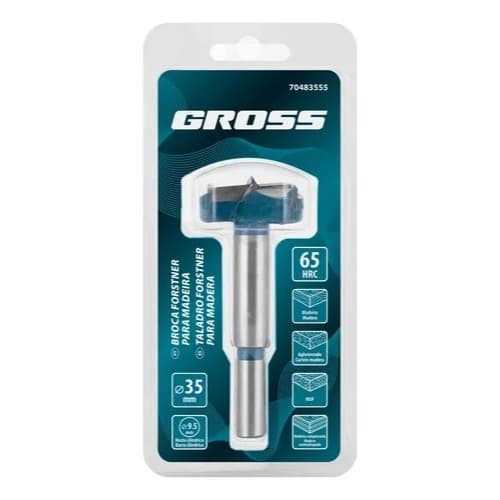 Broca Fresa Forstner Para Madeira Ø35mm - Gross