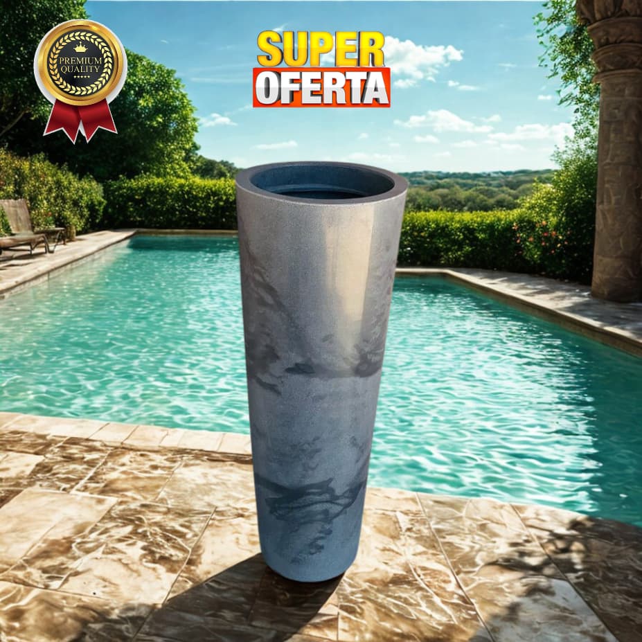Vaso Grande para planta Decorativo Ibiza Marmorizado Luxo Moderno P