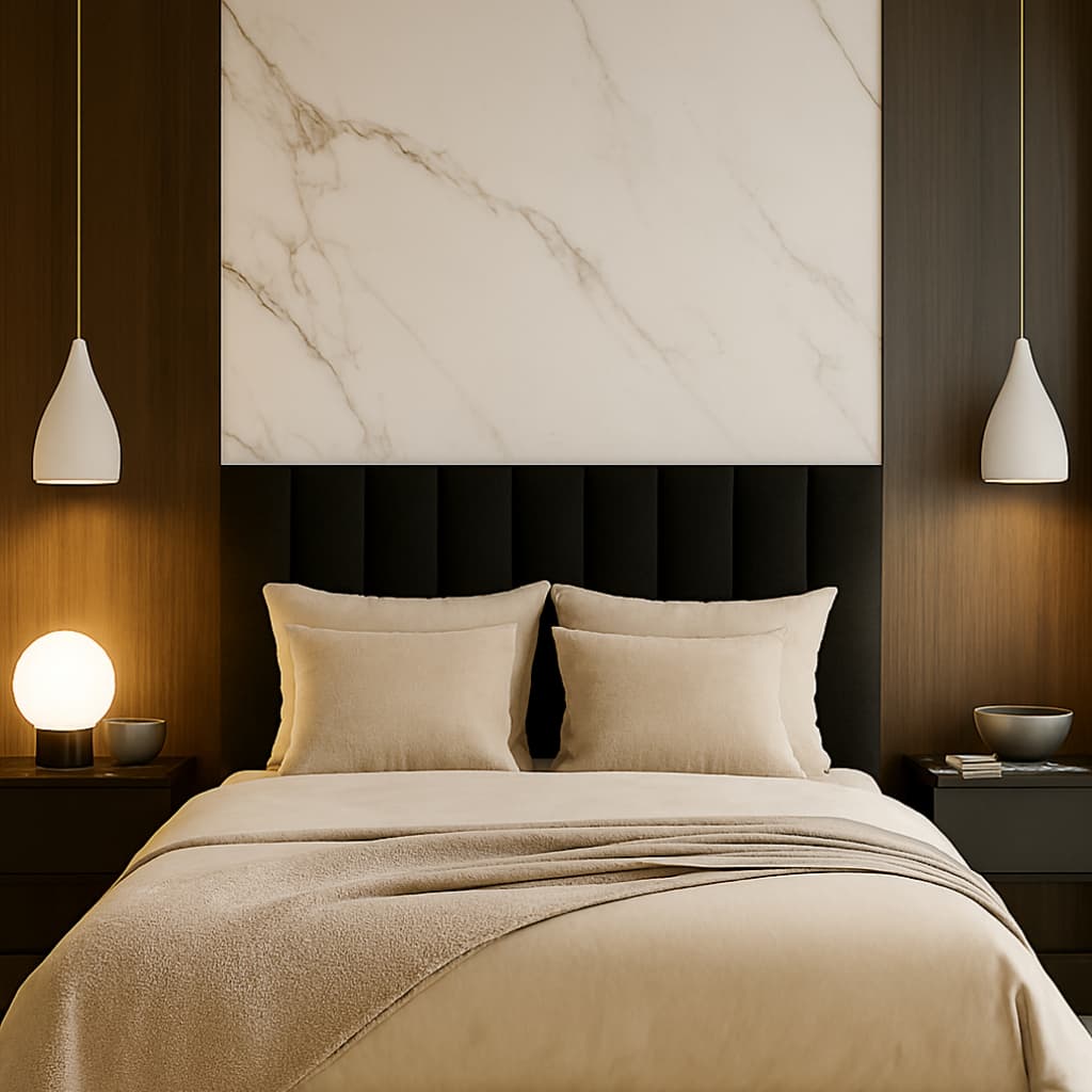 Cabeceira de Cama Casal King 10 Placas Estofada Modular 45x20