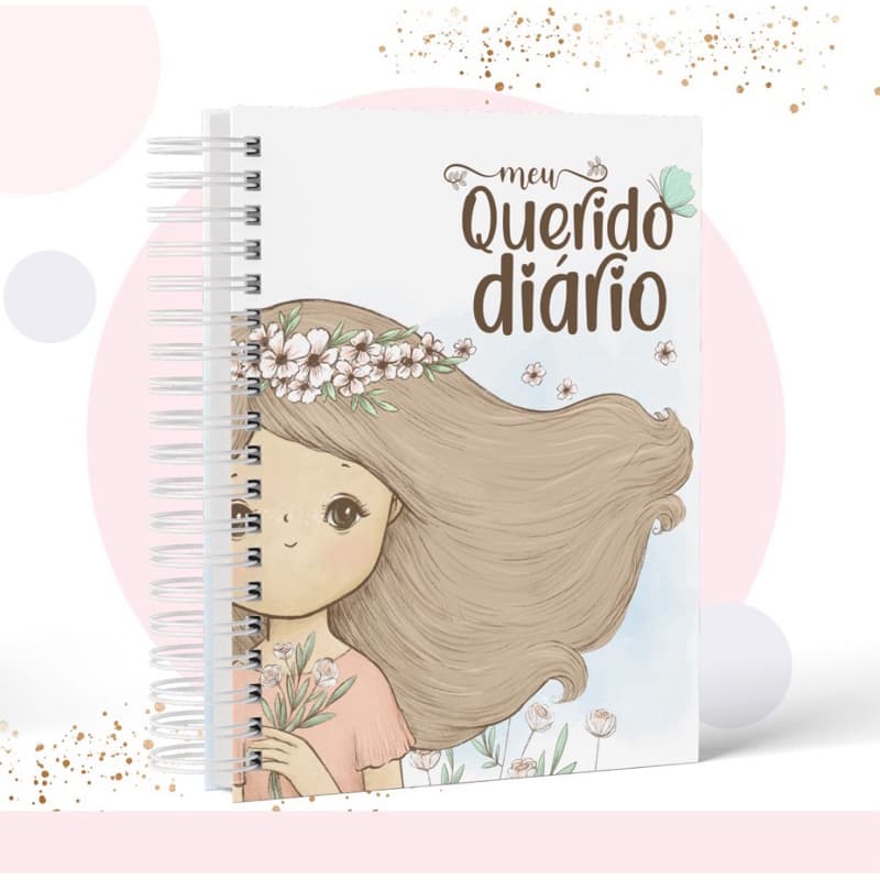 Diário Feminino , Meu Diário personalizado 200 paginas Capa Dura