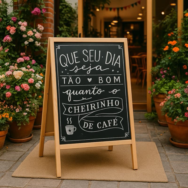 Lousa Dupla Face Cavalete Gourmet – Prática, Dobrável e Fácil de Usar