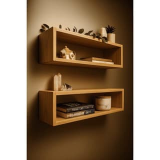 Kit 2 nicho madeira pinus 9.5 profundidade /18 cm altura /50 cm comprimento