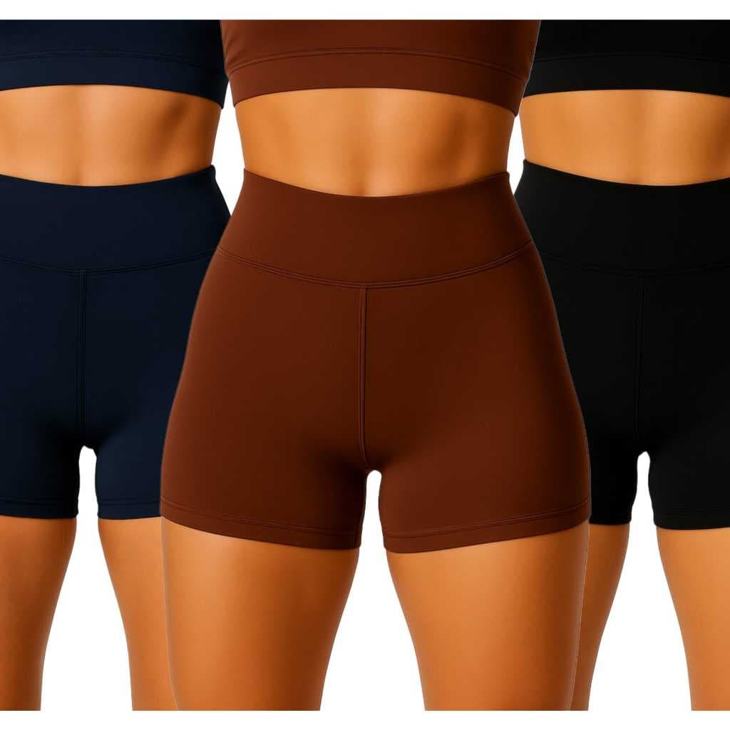 Short Feminino Fitness de Academia Meia Coxa Suplex Power Envio Imediato
