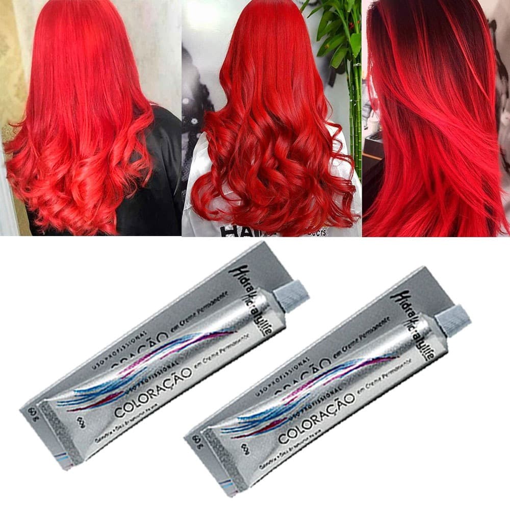 Kit 02 Coloração em Creme Red Vermelho Intenso Mairibel/Hidraty 60g