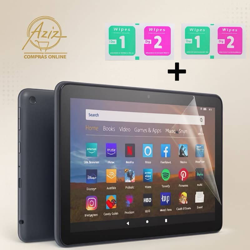 Película Vidro Temperado 9H Para Tablet Amazon Fire HD 8 Plus 2020 – Proteção Premium Anti-Risco e Anti-Queda