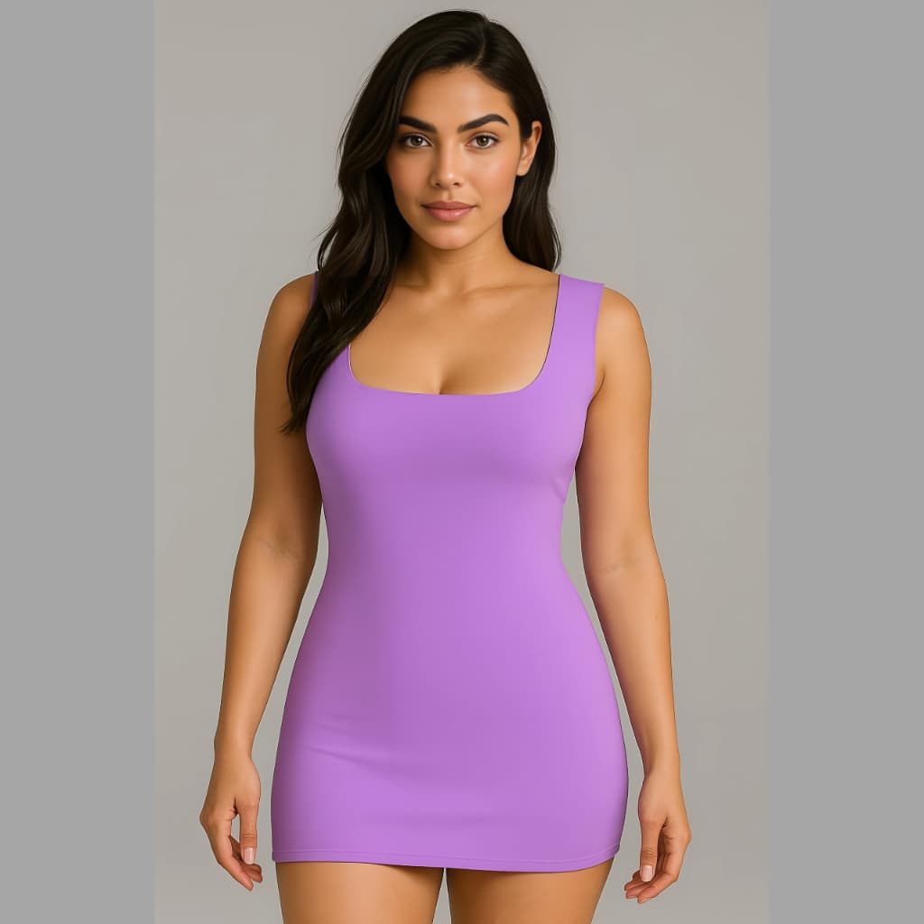 vestido  curto suplex com doble forro revel casual
