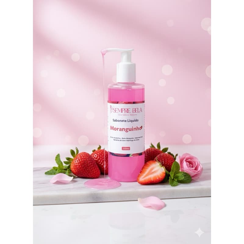Sabonete Líquido Corporal Clareador 250ml c/ Rosa Mosqueta| Perfume importado | Natural e Vegano
