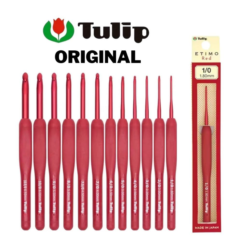 Agulha De Crochê Tulip Etimo Red Original Premium Vários tamanhos