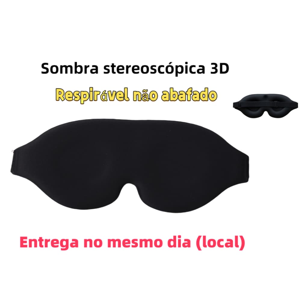 Máscara de olho 3D bom desempenho de sombreamento ajuda a dormir melhora a qualidade do sono