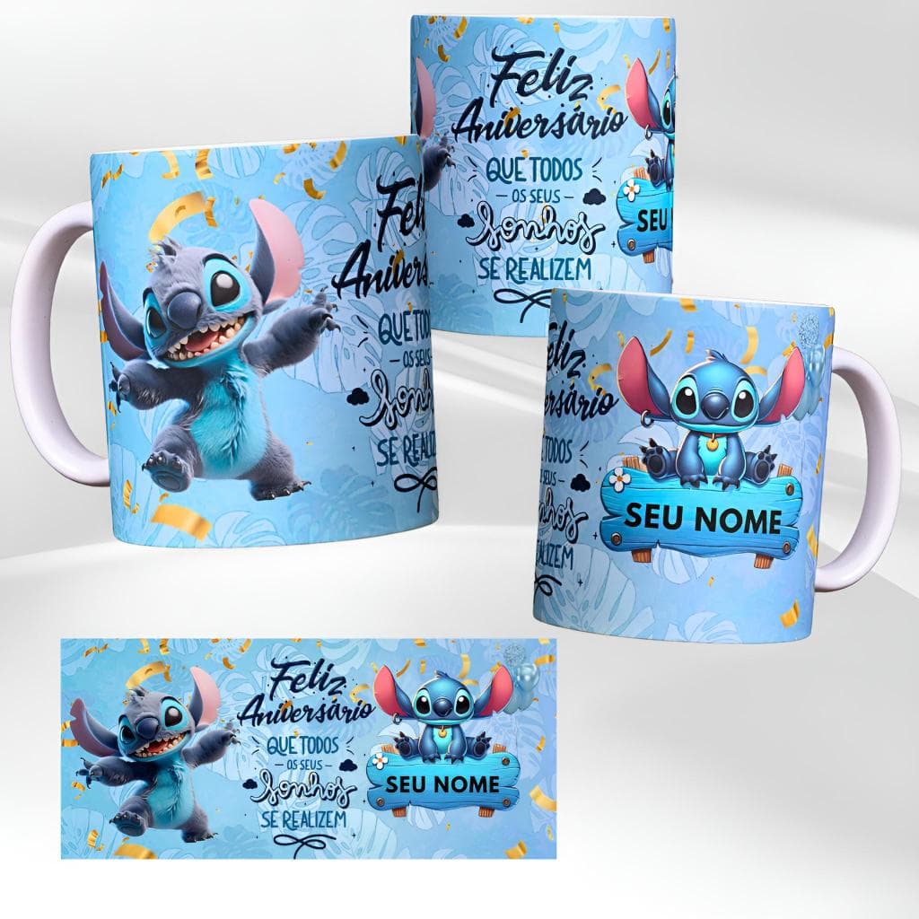 Caneca Personalizada Stith | Estampas Exclusivas | Porcelana | 325ml