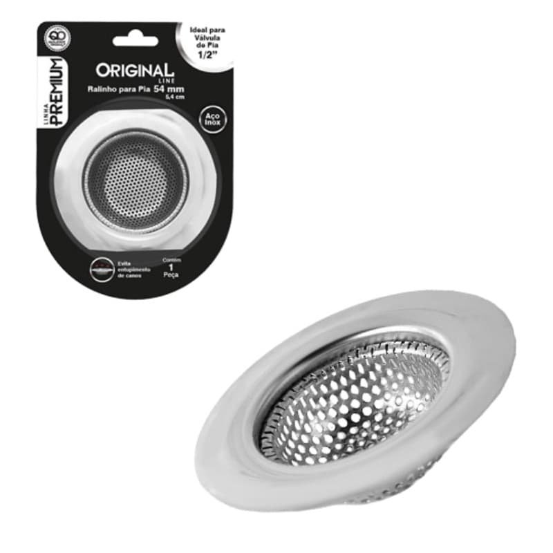 Ralo De Inox Para Pia Pequeno Premium 5,4CM
